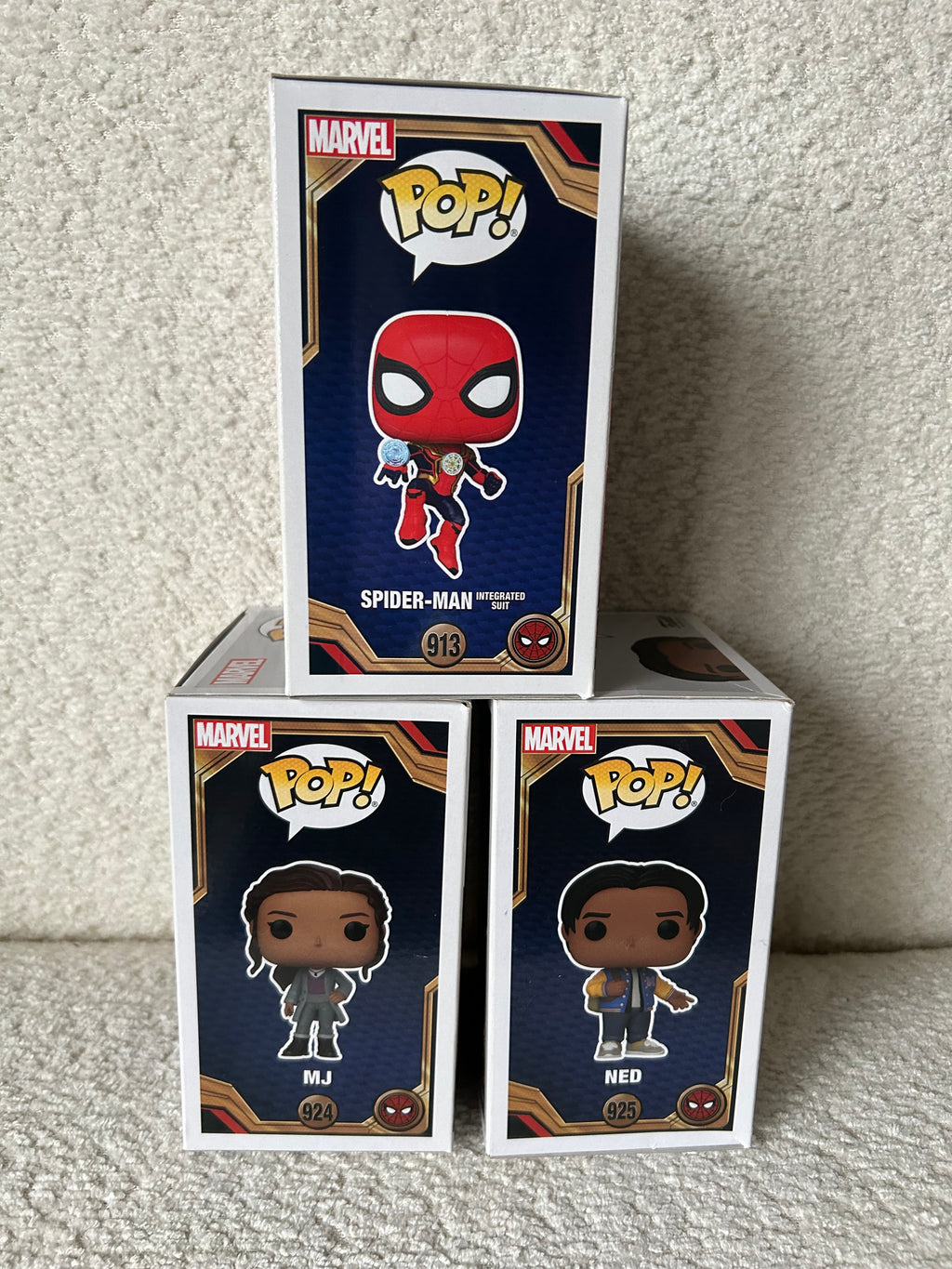 Lot funko pop Spiderman no way home Spiderman , MJ et ned